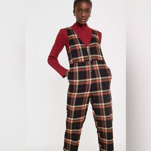 Urban Outfitters UO Reign Plaid Flannel Jumpsuit